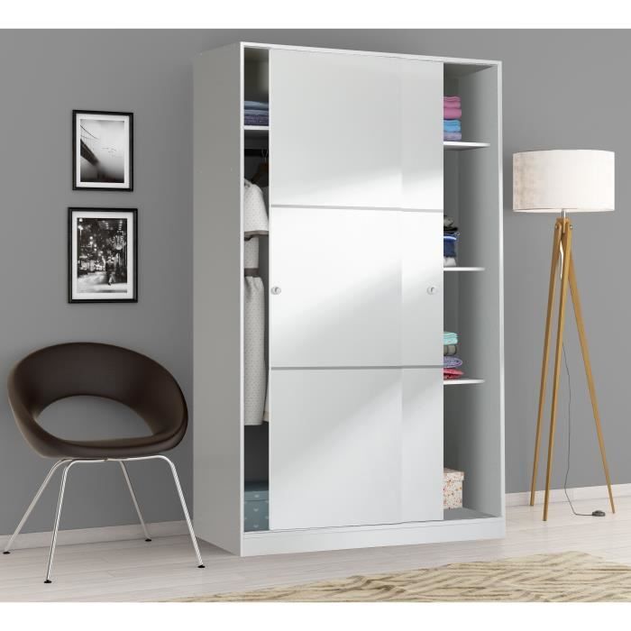 ESSEN - Petite armoire contemporaine chambre/bureau/studio - 180x55x42 cm -  Penderie - Meuble de rangement - Sonoma/Blanc