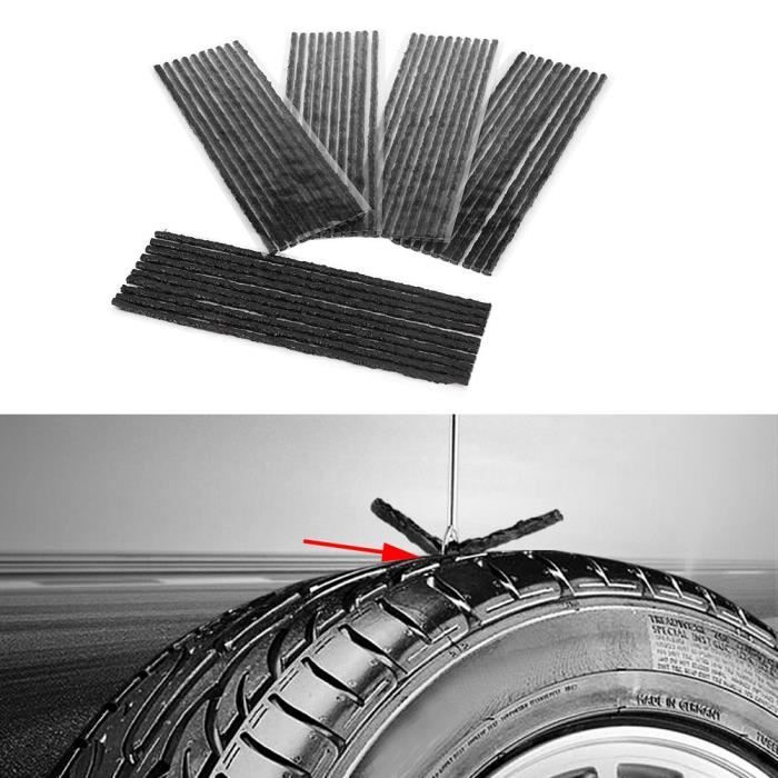 50pcs Bande de réparation de pneu tubeless joint caoutchouc bandes de  voiture moto 200x3.5mm - noir HB007