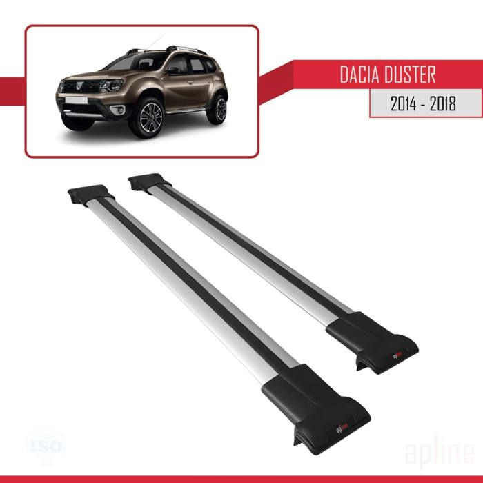 Apline pour Dacia Duster 2014-2018 Barres de Toit Railing Porte-Bagages de Voiture Fly Modèle Gris A