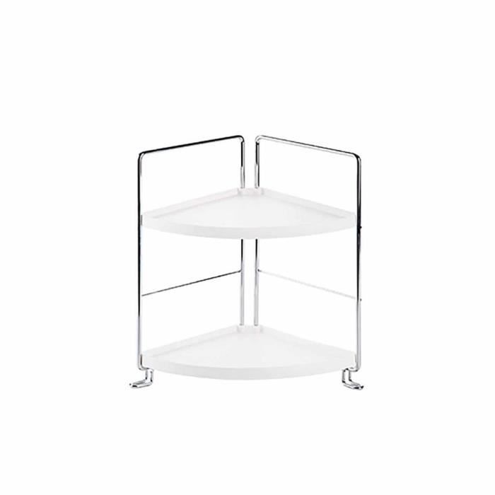 Étagère De Douche D'Angle 3 Niveaux - Support 35 Kg - Sans Perçage - Noir/Or - Pour Salle De Bain & Cuisine