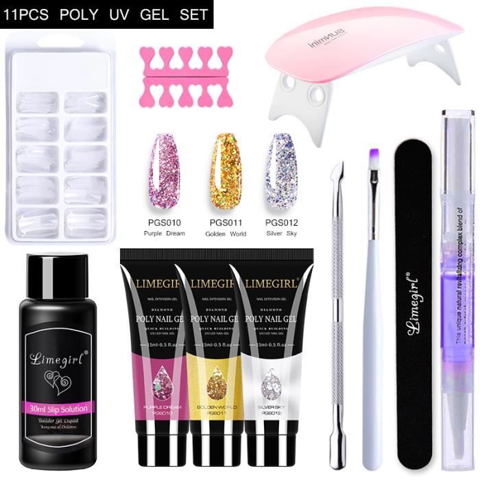 Kit Vernis Gel UV Avec Lampe LED - Manucure Maison Professionnelle | Soin Ongles Longue Tenue