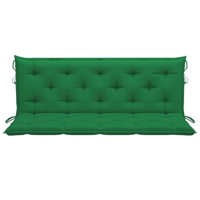 Coussin de balancelle vert AYNEFY 150 cm - Tissu Oxford - Résistant aux intempéries