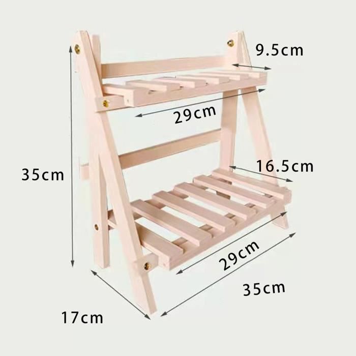 Etagère de bureau rétractable - tiroir double couche - Vvikizy - bambou Etagère de bureau rétractable - tiroir double couche - Vvikizy - bambou
