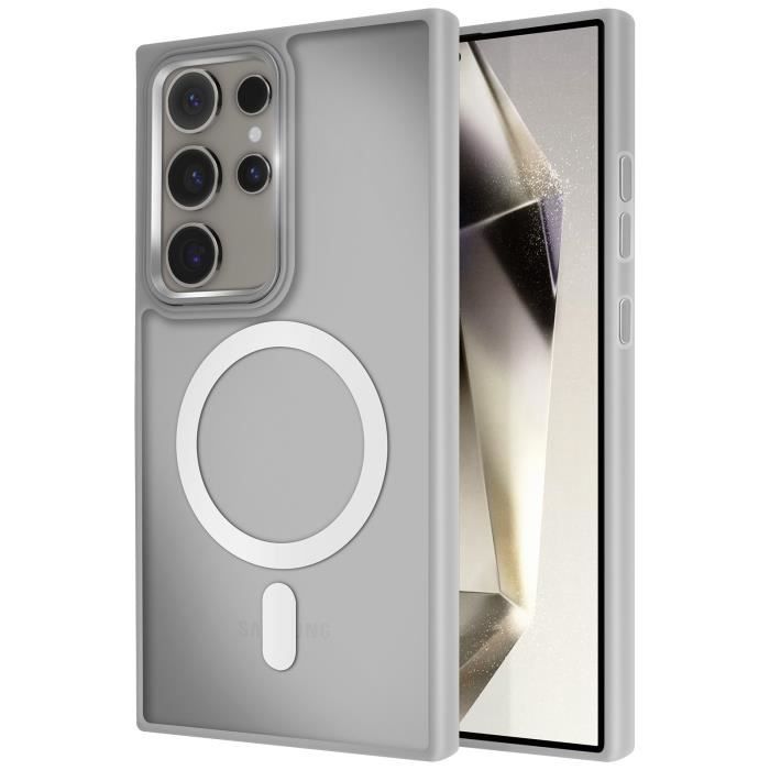 Coque MagSafe - Frost Color - Samsung Galaxy S24 Ultra - Dos Mat Givré - Contour Souple - Antitrace