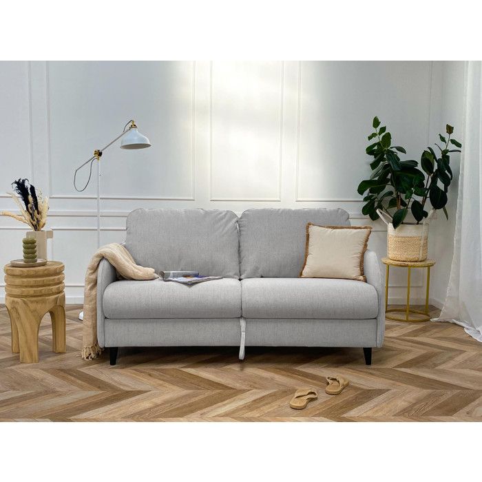 Cosmos - canapé lit 3 places convertible express couchage quotidien 140 cm matelas 11 cm en tissu - Gris Cosmos - canapé lit 3 places convertible express couchage quotidien 140 cm matelas 11 cm en tissu - Gris