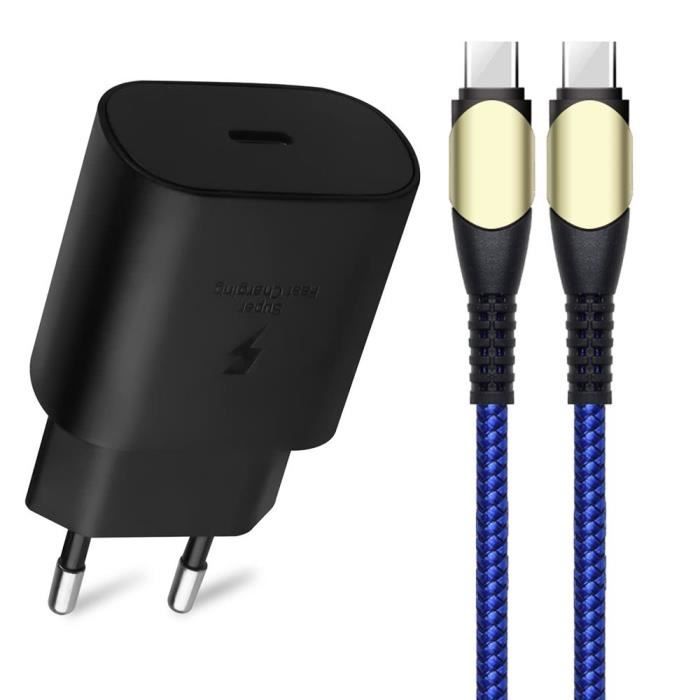 Chargeur Rapide + Câble USB-C vers USB-C pour Redmi Note 11 Pro