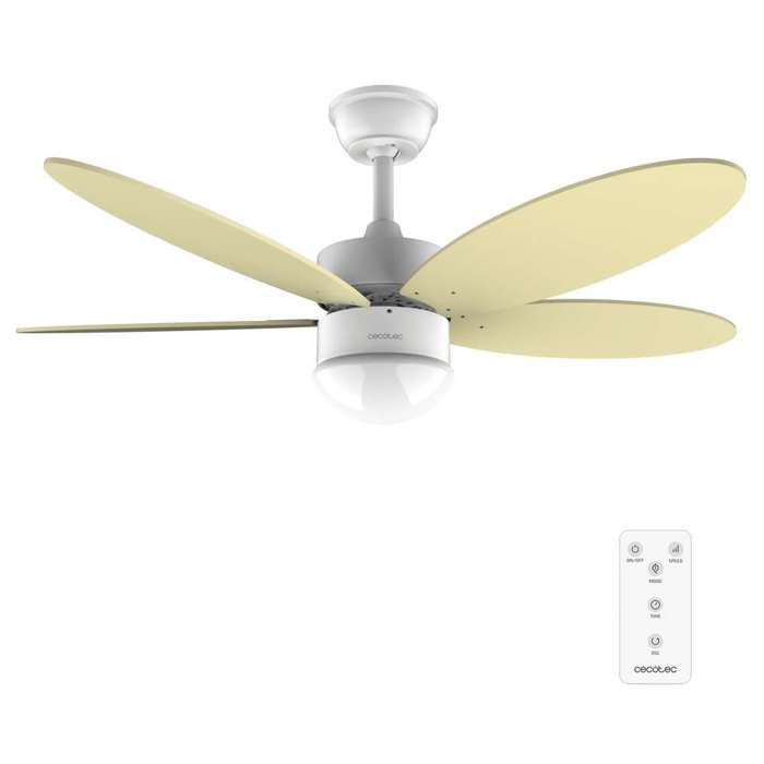 Cecotec Ventilateur de Plafond avec Lumière EnergySilence Aero 4260 SunLight: 40 W Moteur DC Diamètre 42 avec 5 Pales - Cecotec