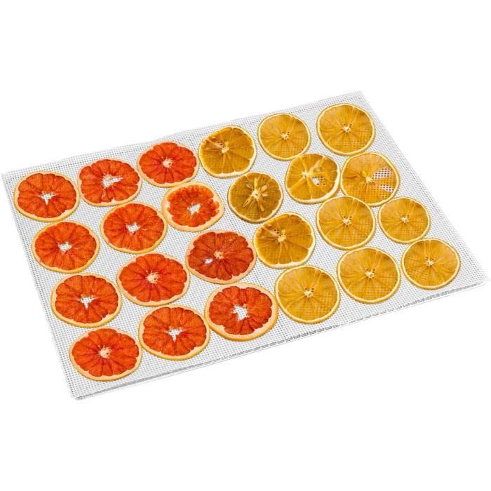 8 Feuilles Déshydrateur Silicone 35,6x35,6cm - Tapis Antiadhésif Réutilisable Pour Déshydrateur Fruits Légumes