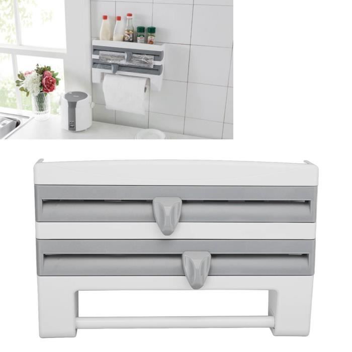 Relaxdays Lot De 2 Coupe-Film Alimentaire Mural Magnétique – Blanc