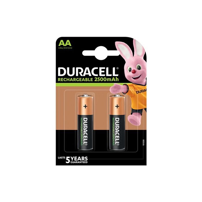 Duracell Recharge Ultra AA 2500 mAh Piles Rechargeable x2 - vue 3