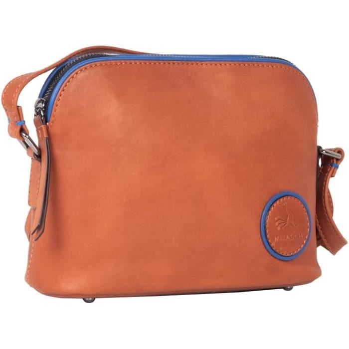 Sac Bandoulière LAMARTHE En Cuir Vieilli Marron - Taille Petit, Style Bohème - Occasion Avec Traces D'usure