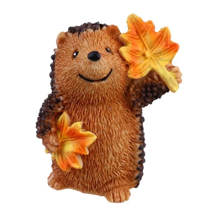 Ornement Animalier PVC Figurines Hérisson Réalistes - Décoration Jardin - Lot De 3 - Résine PVC Durable Statuettes Animaux PVC