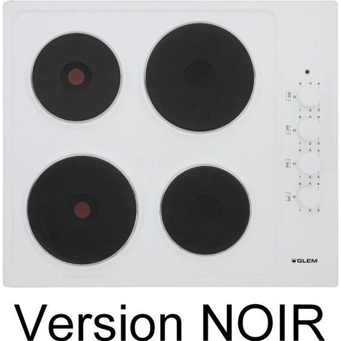 Table électrique 4 foyers Glem GTL640BK - Puiss…