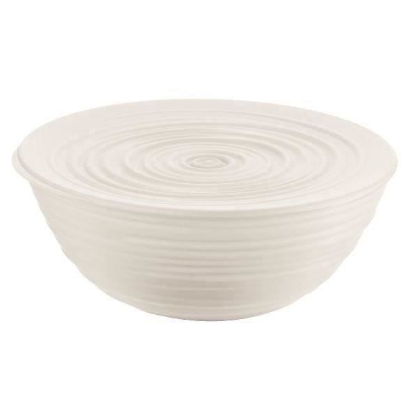 GUZZINI Bol 3,1 l - 25 cm - Avec couvercle Tierra blanc lait