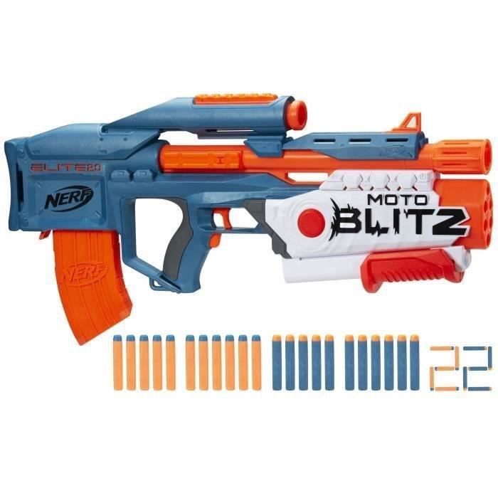 Nerf Elite 2.0 Motoblitz - 22 fléchettes incluses - Viseur intégré- à partir de 8 ans