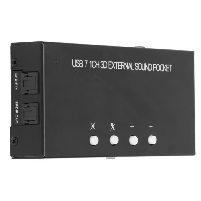 Carte Son Numérique SPDIF 24 bits, 192kHz, Fibre Optique Coaxiale