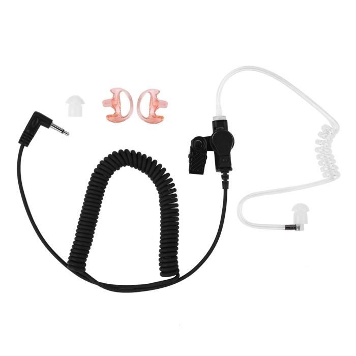 Casque Tactique Télescopique PTT 7.1mm - Oreillette Radio Bidirectionnelle