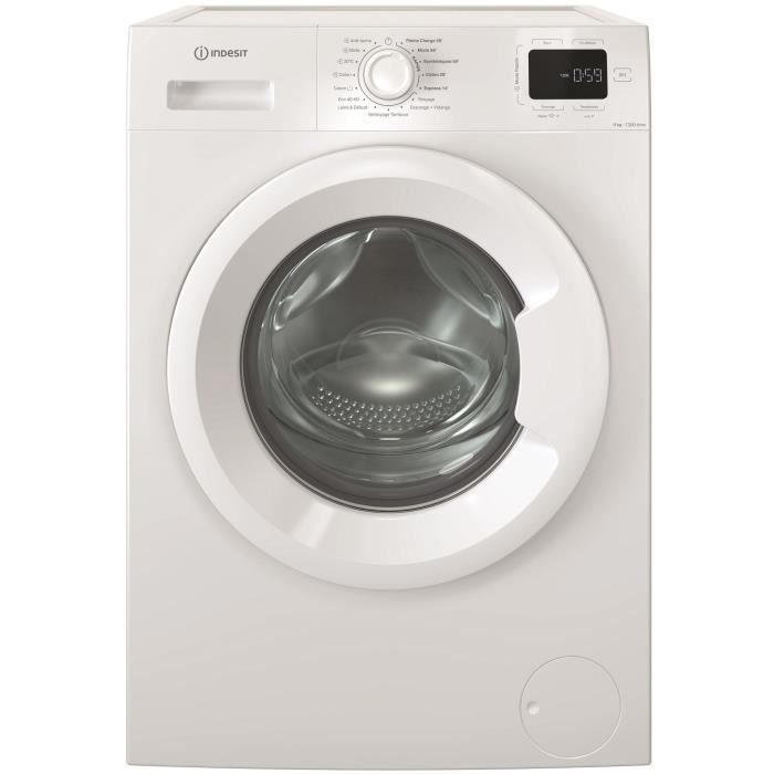 Lave linge hublot INDESIT IM962MYTIMEFR MyTime 9 kg Induction L60cm 1200 trsmin Classe A