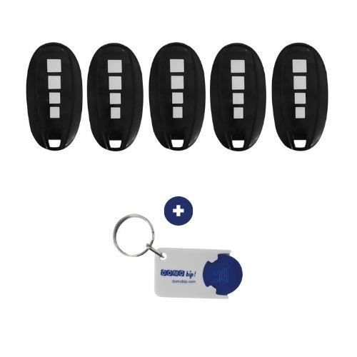 Lot De 4 Télécommandes Universelles 433MHz Antivol En Un Clic - 4 Boutons - Copie Simple Pour Voiture, Garage, Porte & Puits De Toit