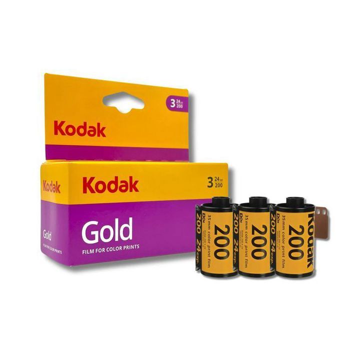 KODAK GOLD 200 ISO 35MM X 36 EXP ROLLO DE COLOR - 3 PACK. - Foto Star MX