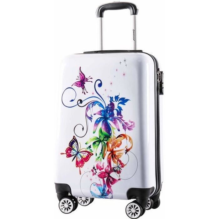 valise cabine rigide légère à 4 double roues papillon- madisson.
