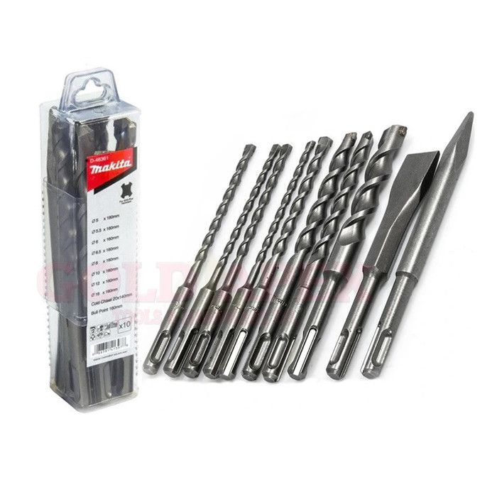 Ensemble SDS Plus de forets et ciseau plat 160 mm D 46361 Makita - vue 2