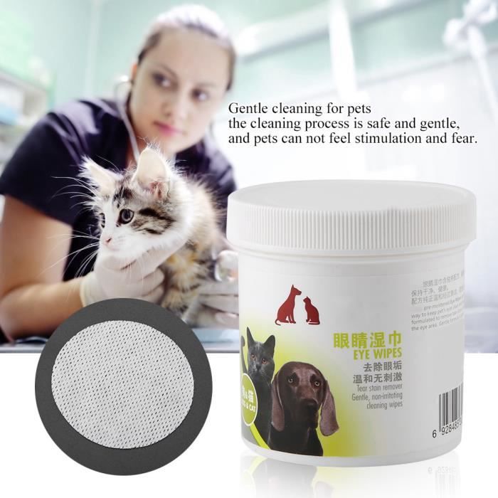 Comparer les prix de minifinker 100pcs Lingettes douces pour les oreilles et les yeux des animaux domestiques, Chiens Chats, Hygiène
