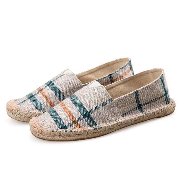 Espadrilles Homme plates classique Cousue Main Toile - LEOCLOTHO-Reservoir  Shoes - Blanc - Homme - Adulte Blanc - Cdiscount Chaussures