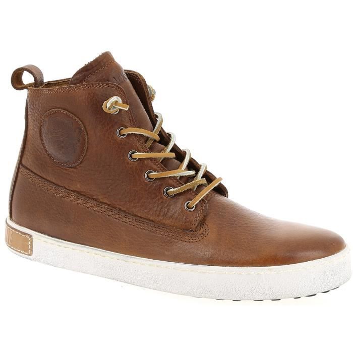 Baskets montantes - BLACKSTONE AM02 - Homme - Cuir - Lacets - Marron Baskets montantes - BLACKSTONE AM02 - Homme - Cuir - Lacets - Marron