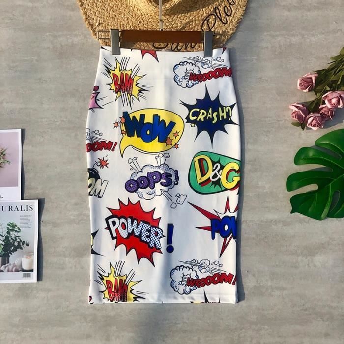 Jupe,Hermicci �?? jupe crayon taille haute pour femme, verte, Vintage, ?�l?�gante, moulante, imprim?� 