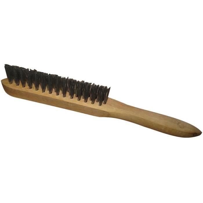 Brosse soudeur décapage métal - NORTON - fil d'acier L : 35 cm
