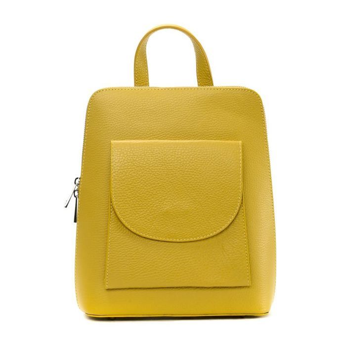 Sac à main OH MY BAG modèle Hailey Jaune foncé en cuir