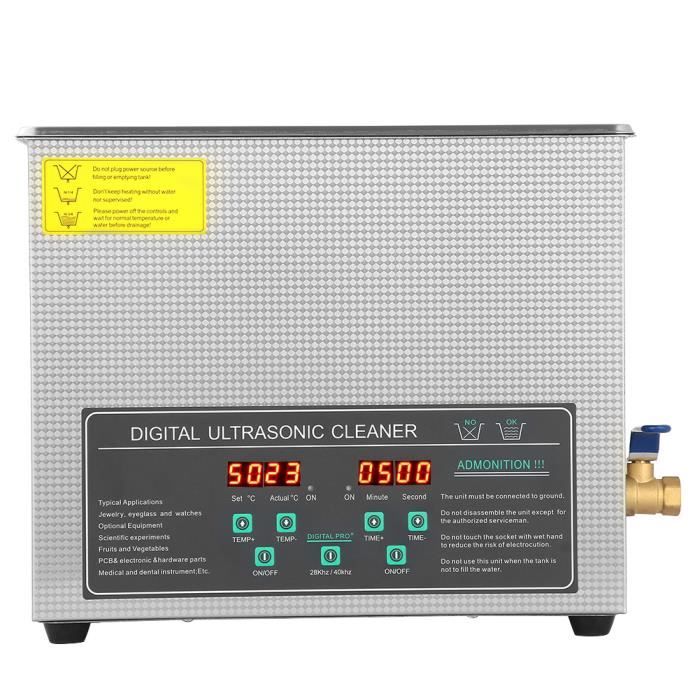 Nettoyeur à Ultrasons 6L Dentaire Pro Avec Chauffage - DENTALTOOLS
