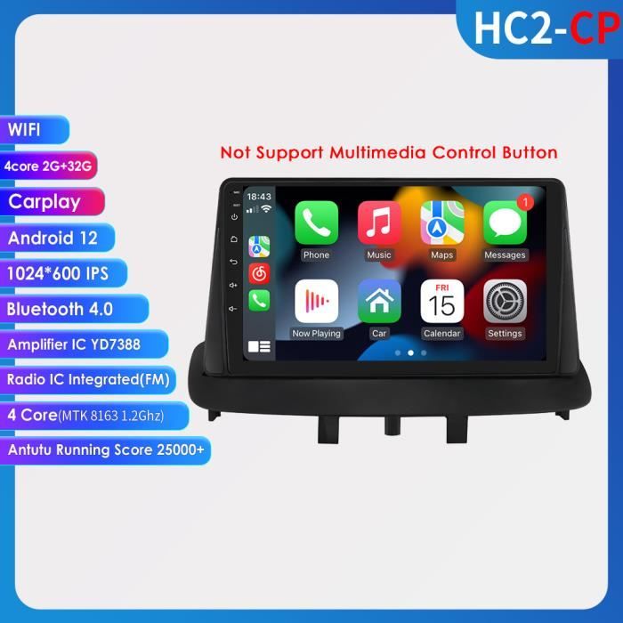 9 pouces Android 10 GPS autoradio pour Renault Megane 3 Fluence 2008-2014 écran tactile lecteur multimédia 2G 32G stéréo 2din 1080p