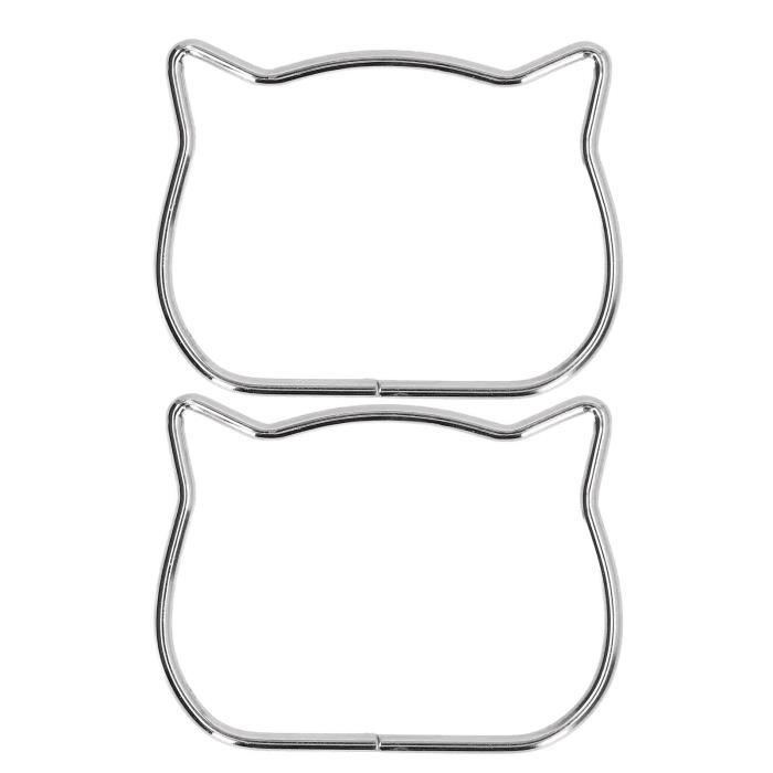 Poignées De Sac à Main En Forme De Chat - Lot De 2, En Fer, Pour DIY, Remplacement Accessoires | Décoration Bricolage, Cadeau Créatif