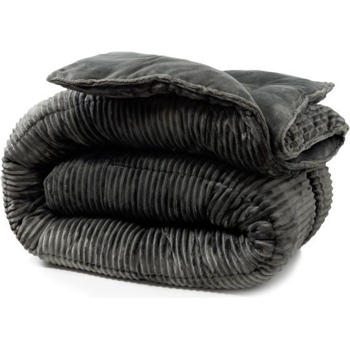Couette - SAMPUR - Cotton Club Réversible - 220x240 cm - Thermorégulatrice - 400 g/m² hypoallergénique