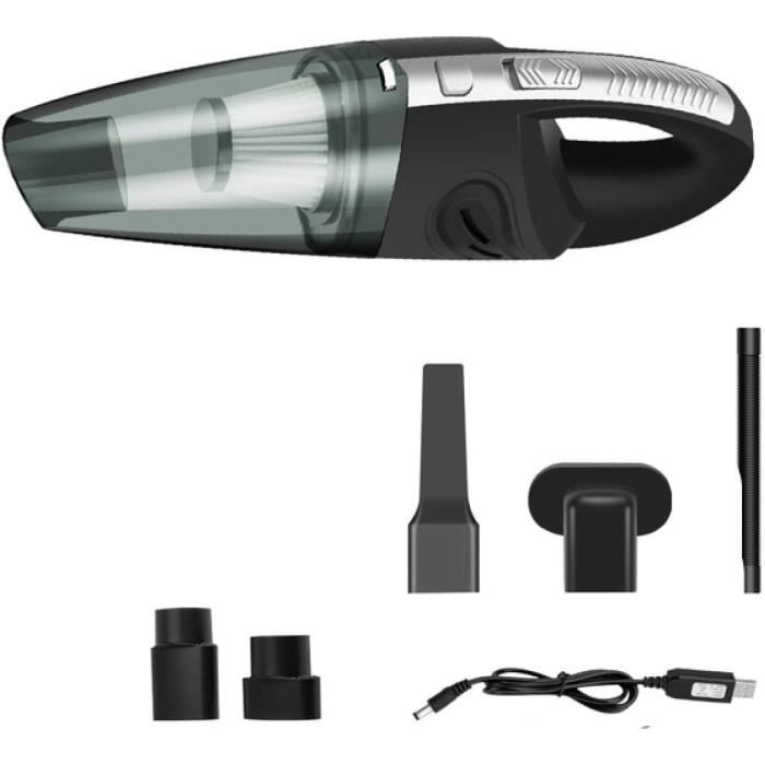 Aspirateur Voiture Portable 8500Pa 120W - Aspirateur Main Auto Puissant Avec Lampe LED Et Filtre HEPA