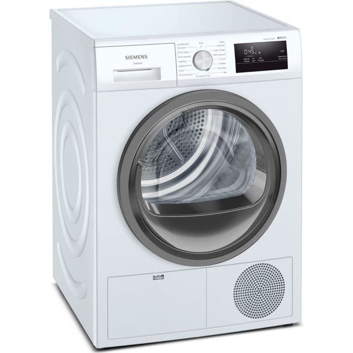 Sèche-linge pompe à chaleur SIEMENS WT45H001FR iQ300 - 8 kg - L60 cm - Classe A+ - Blanc