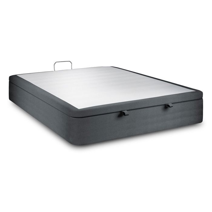 Sommier Coffre Velours Gris anthracite 180x200 H39cm Sommeil de plomb - Sommier en bois massif avec Pieds bois 10 cm Sommier Coffre Velours Gris anthracite 180x200 H39cm Sommeil de plomb - Sommier en bois massif avec Pieds bois 10 cm