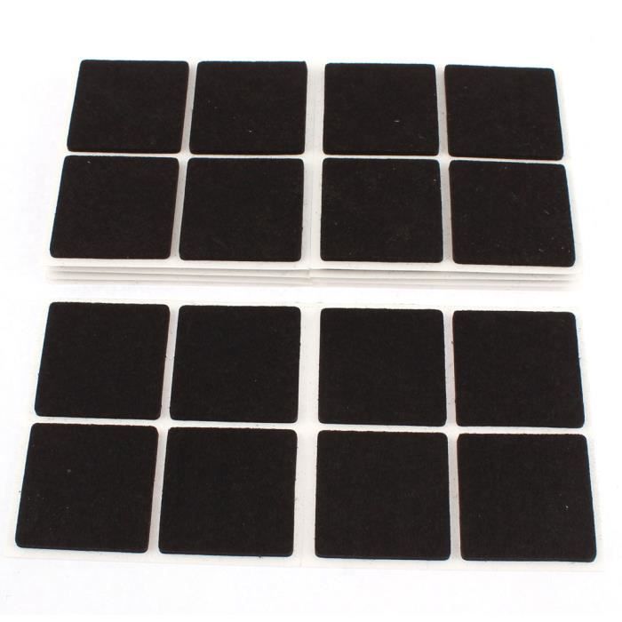 30 Patins Feutre Carrés Pour Pieds De Meuble - Auto-adhésifs, 25x25mm - Uxcell