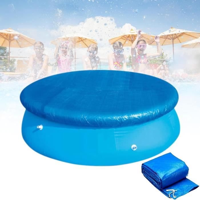 Bâche Hiver Ronde 4.57m Pour Piscine Hors Sol - Protection Anti-UV, Anti-poussière, économie D'eau (bleue)