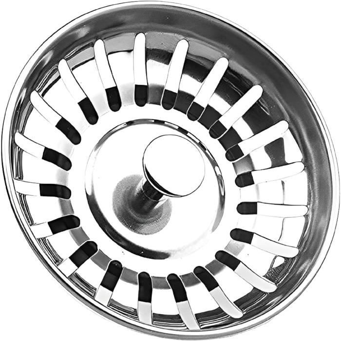 2 En 1 Panier Bonde Évier Cuisine 80mm - Bouchon Compatible IKEA ATLANT DOMSJÖ Avec Joint Caoutchouc