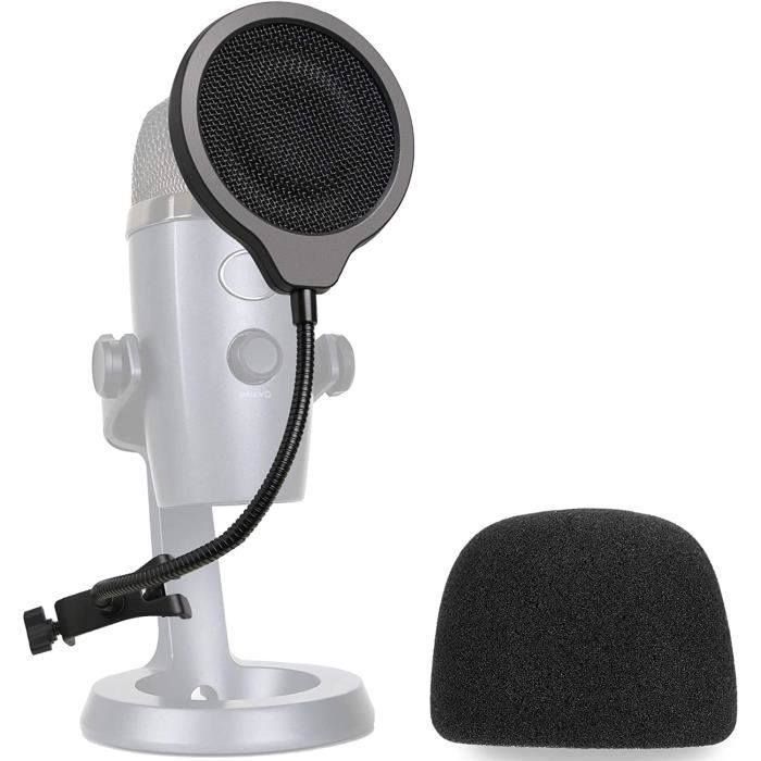 Microphone Blue Yeti Nano Bonnette en Mousse avec Filtre Anti Pop
