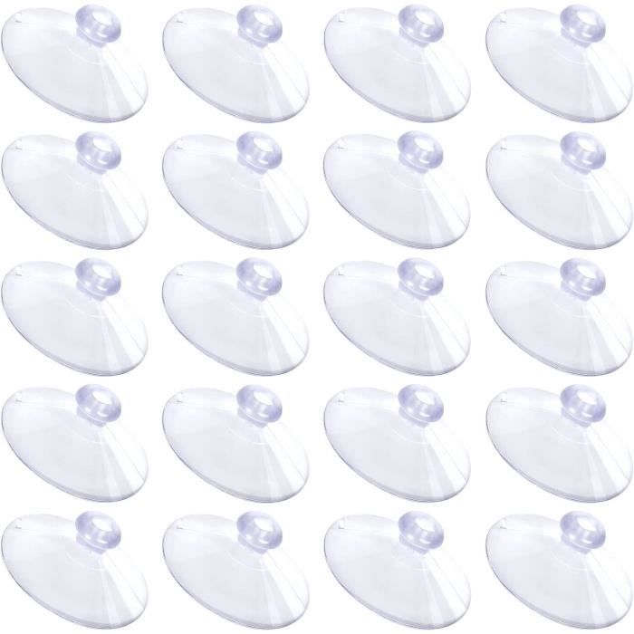 60 Ventouses PVC 45mm Pour Pare-soleil – Sans Crochets, Maintien Solide (Marque Jinsion)