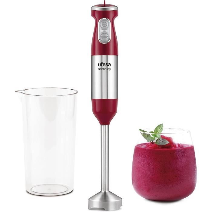 Mixeur Plongeant Ufesa BP3443 600W – Turbo, Pied Inox Amovible, Accessoires, Sans BPA