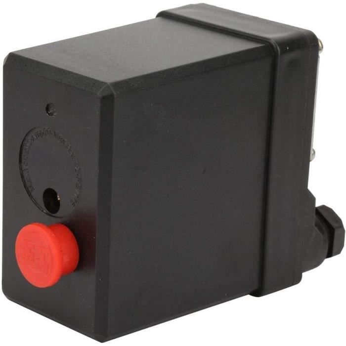 Interrupteur De Pression Pour Compresseur D’air – 175 Psi, 4 Ports, Manomètre Inclus