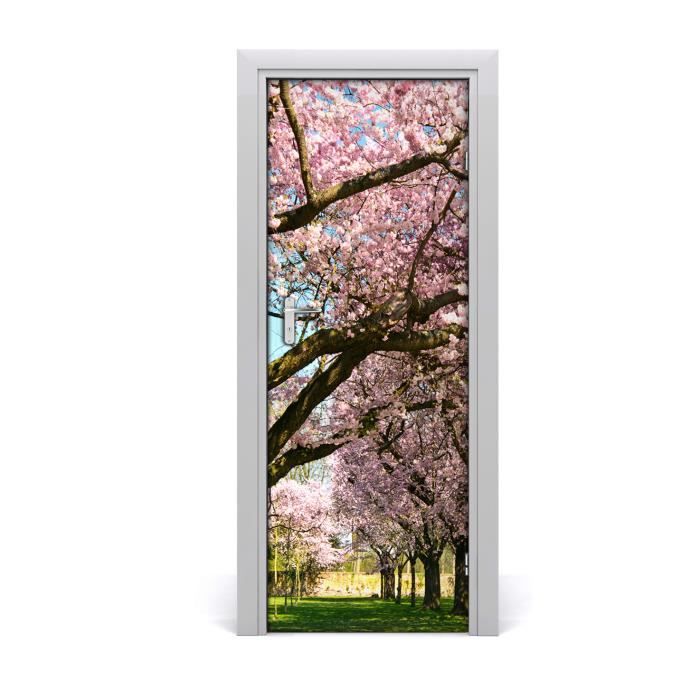 Autocollant De Porte Décoratif Tulup - Cascade (75x205 Cm) - Style Moderne Bleu - Neuf
