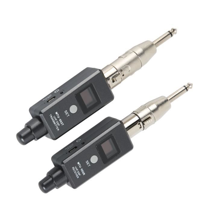 Émetteur-récepteur Microphone Sans Fil UHF 1 émetteur + 2 Récepteurs - Portée 50-80 M, Batterie 1000 MAh - Compatible Micro XLR