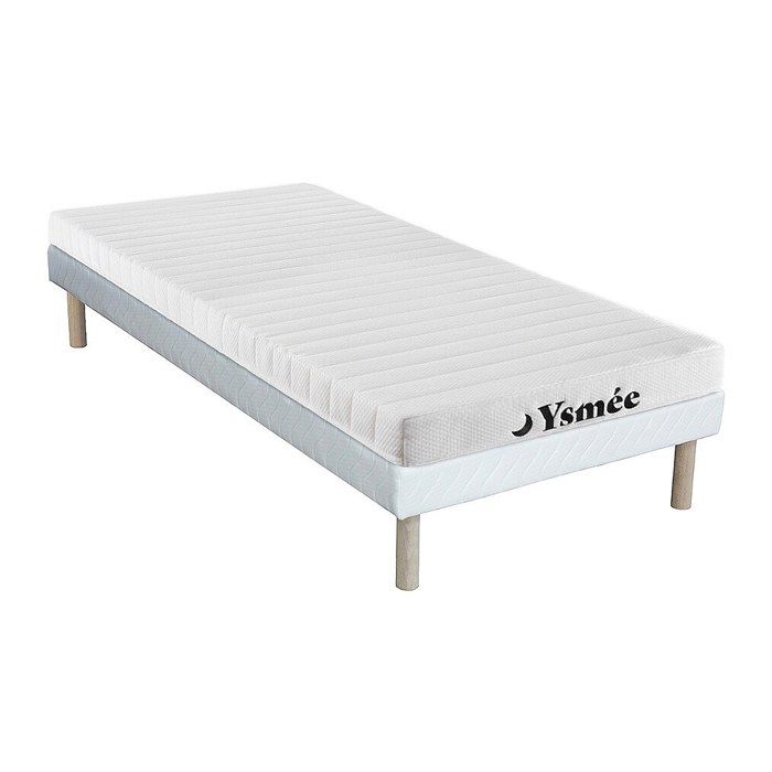 Ensemble 90 x 190 cm sommier + matelas mousse 7 zones ép.12cm - STELO KIDS de YSMÉE