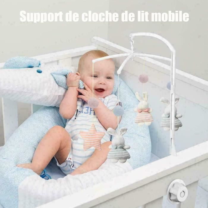 Support à baldaquin pour Berceau - Support de Filet à 5 Niveaux réglable - Auvent de Berceau pour bébé, auvent pour lit de bébé, Accessoires en Filet pour lit de bébé